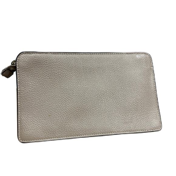 Excellent Coach Tan Pebble Leather Phone Case Designer Wallet - Picture 2 of 9